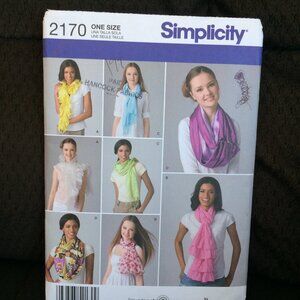 SIMPLICITY 2170 SCARVES SEWING PATTERN ©2011 NWOT